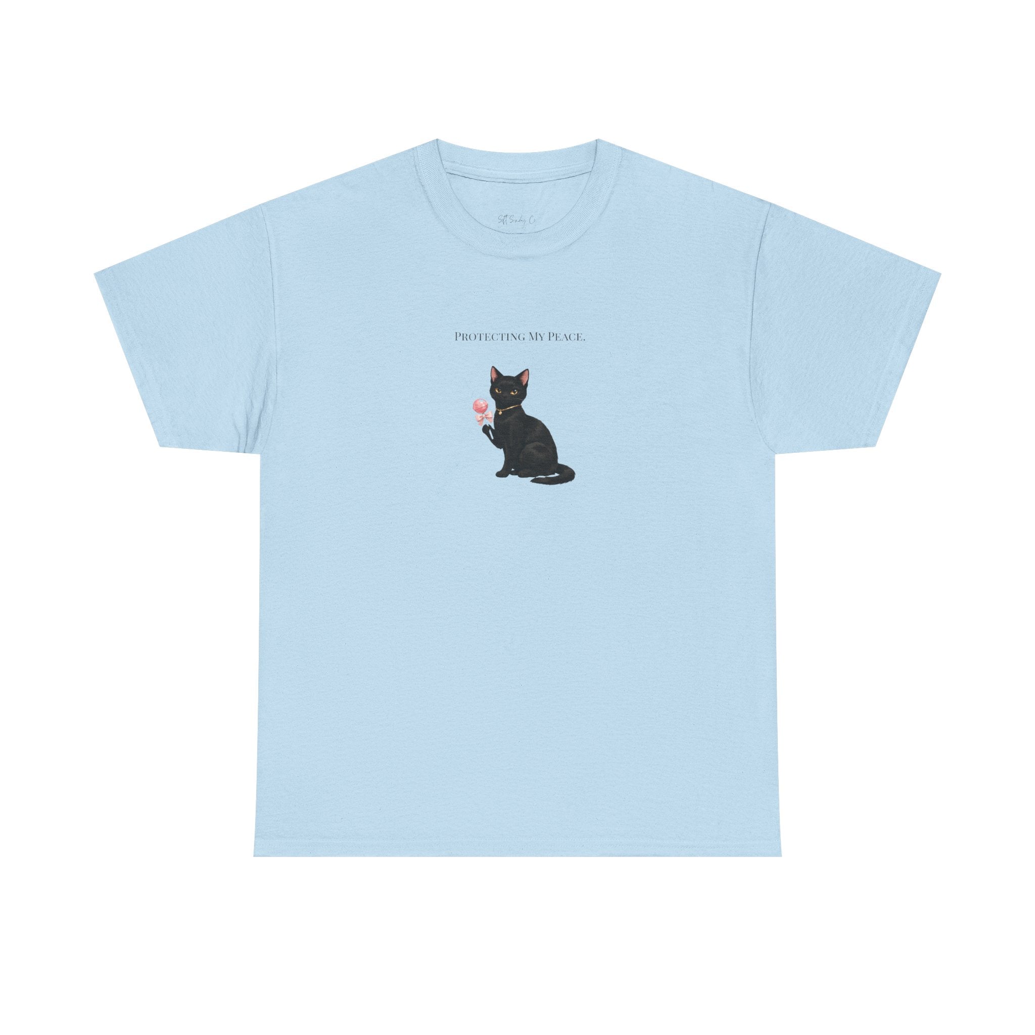 Black Cat Sitting Tee