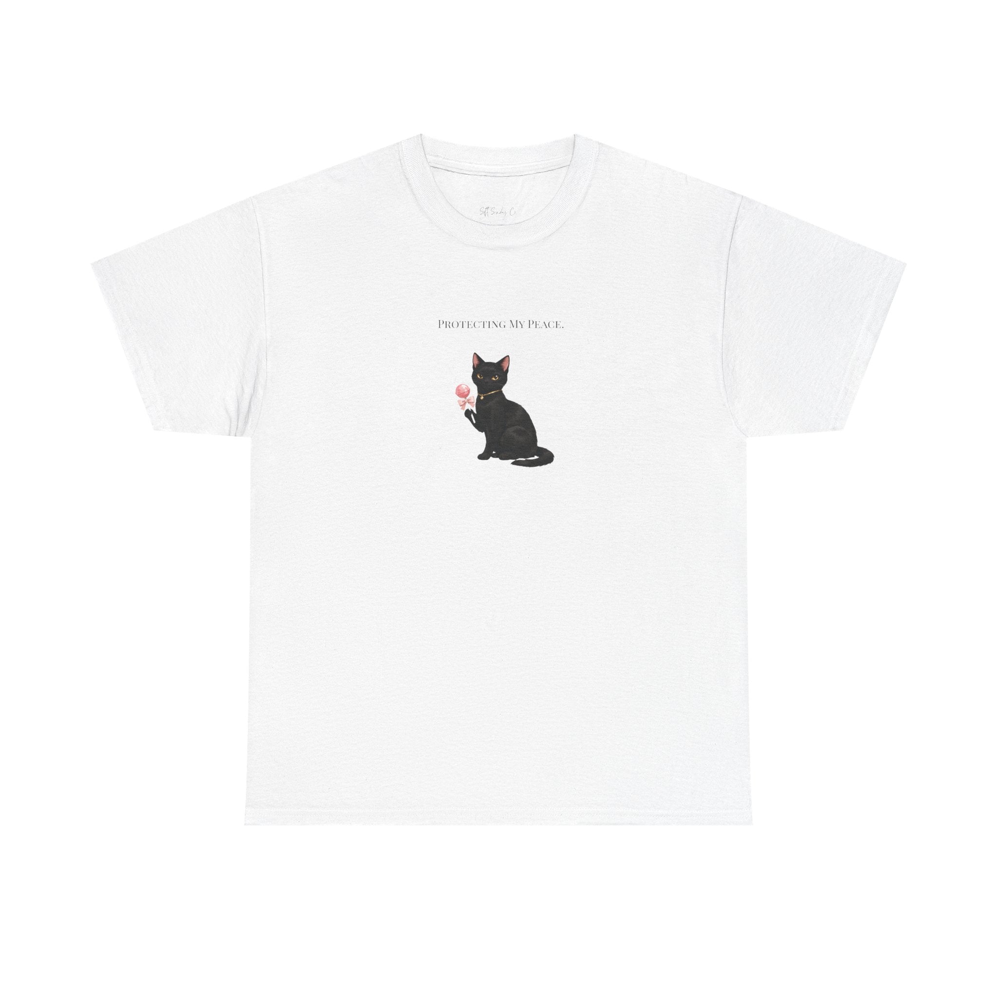 Black Cat Sitting Tee