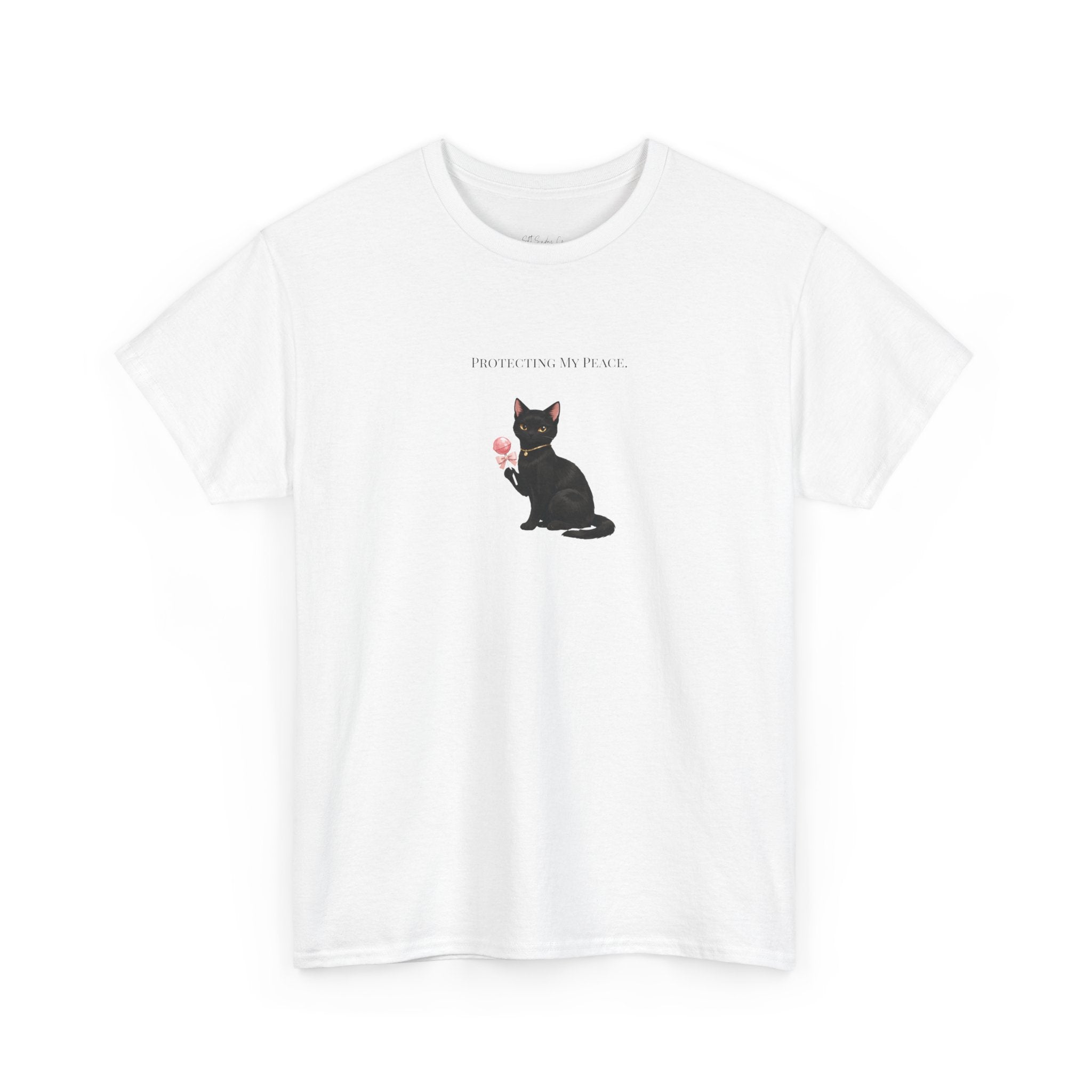 Black Cat Sitting Tee