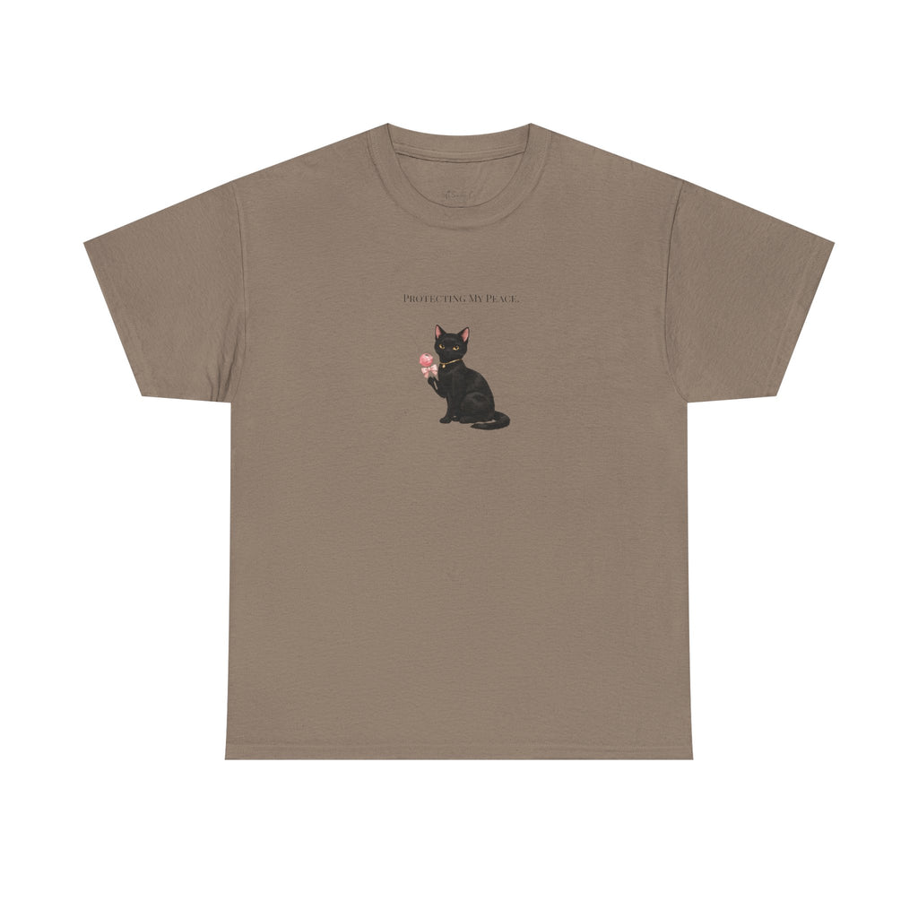 Black Cat Sitting Tee