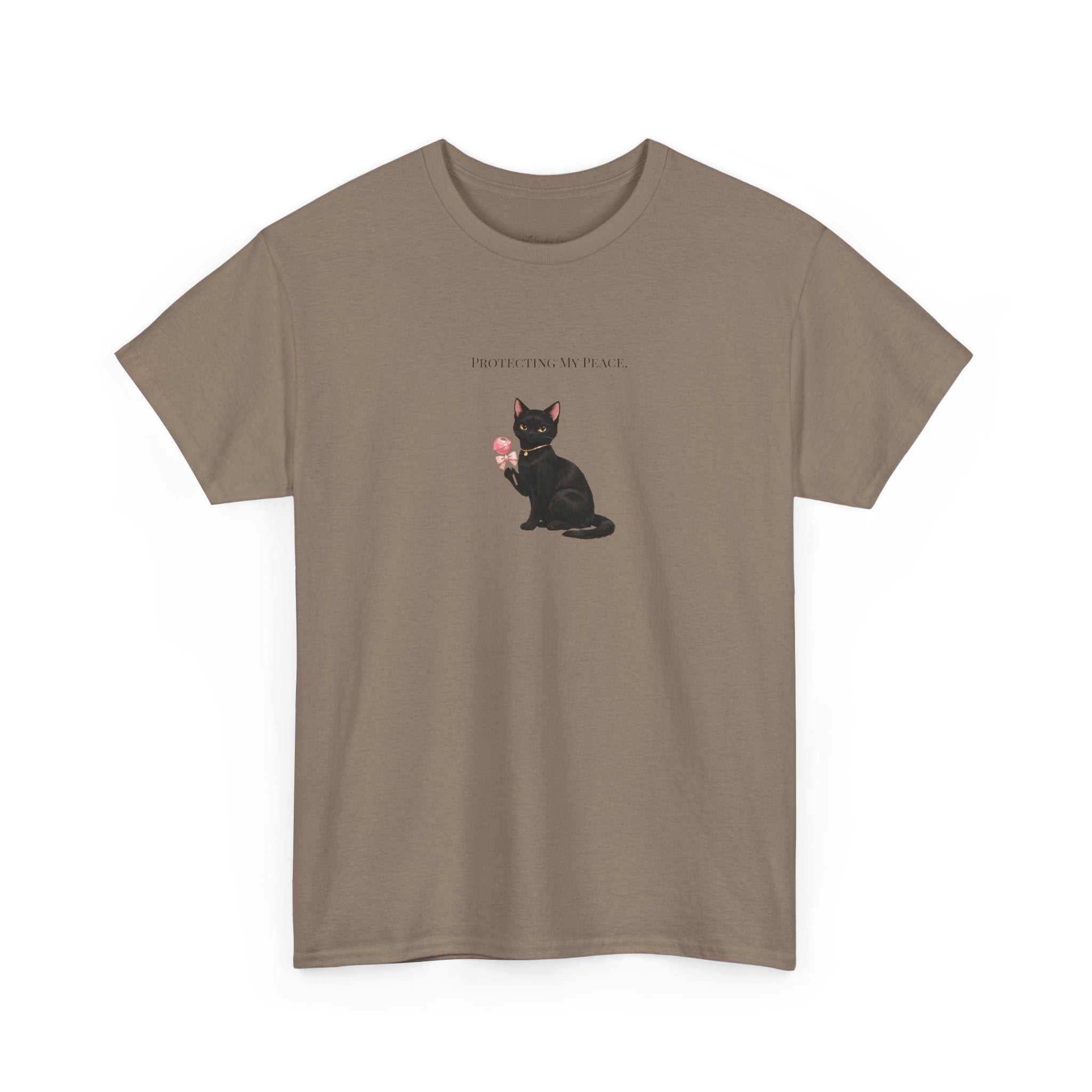 Black Cat Sitting Tee